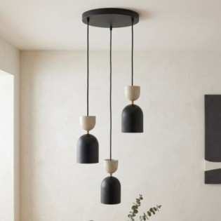 Zeta II Moka Ceiling Lamp (3 lights)