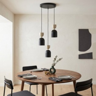 Zeta II Moka Ceiling Lamp (3 lights)