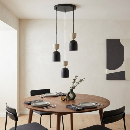 Zeta II Moka Ceiling Lamp (3 lights)
