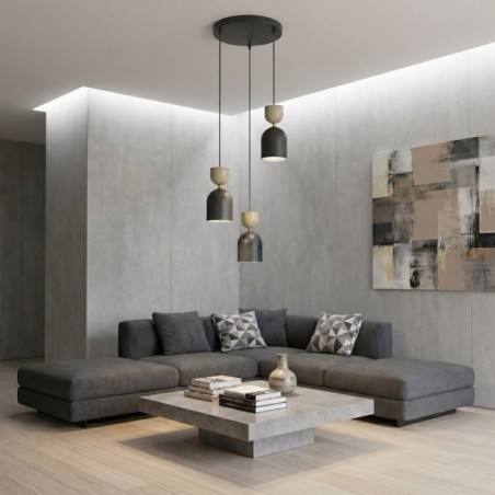Zeta II Moka Ceiling Lamp (3 lights)