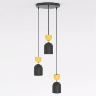 Zeta II Orange Ceiling Lamp (3 lights)