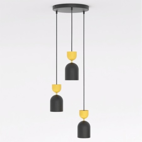 Zeta II Orange Ceiling Lamp (3 lights)