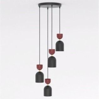 Zeta II Ceiling Lamp Garnet (4 lights)
