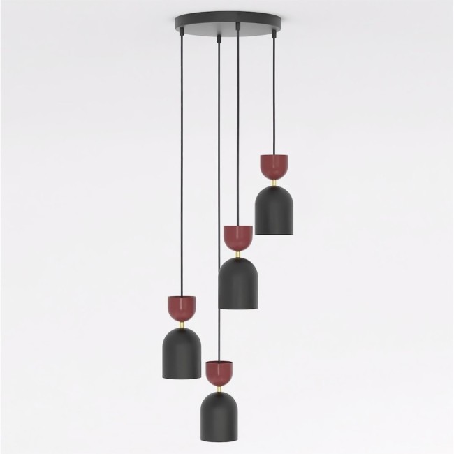Zeta II Ceiling Lamp Garnet (4 lights)