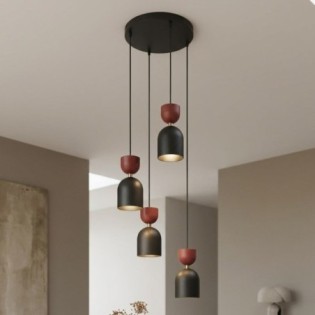 Zeta II Ceiling Lamp Garnet (4 lights)