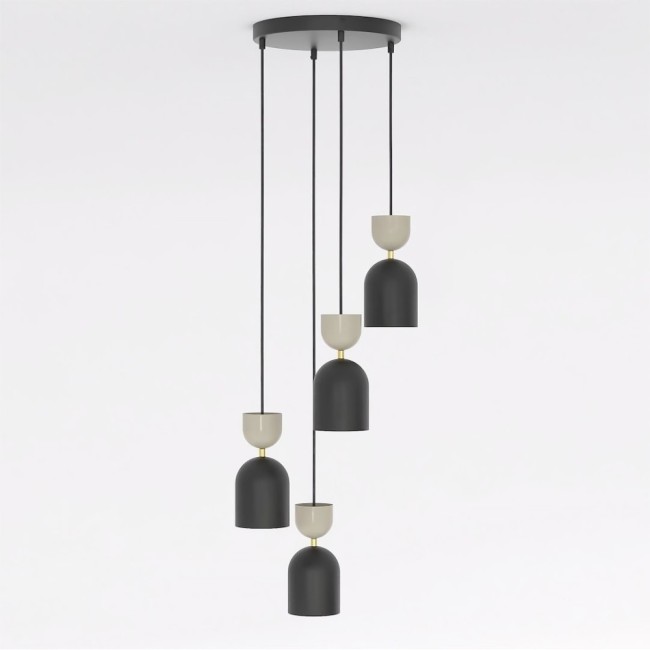 Zeta II Moka Ceiling Lamp (4 lights)