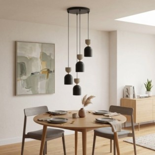 Zeta II Moka Ceiling Lamp (4 lights)