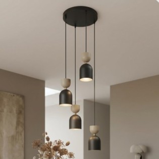 Zeta II Moka Ceiling Lamp (4 lights)