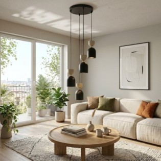 Zeta II Moka Ceiling Lamp (4 lights)