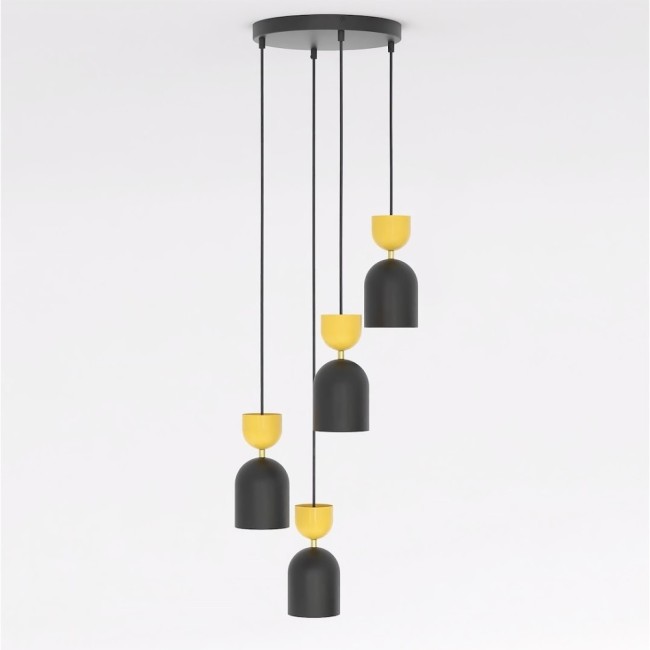 Zeta II Orange Ceiling Lamp (4 lights)