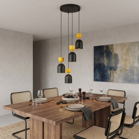 Zeta II Orange Ceiling Lamp (4 lights)