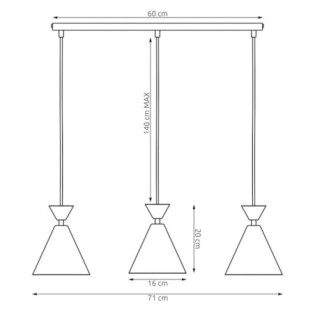 Verusa Garnet Ceiling Lamp (3 lights)