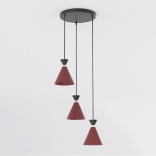 Verusa II Garnet Ceiling Lamp (3 lights)