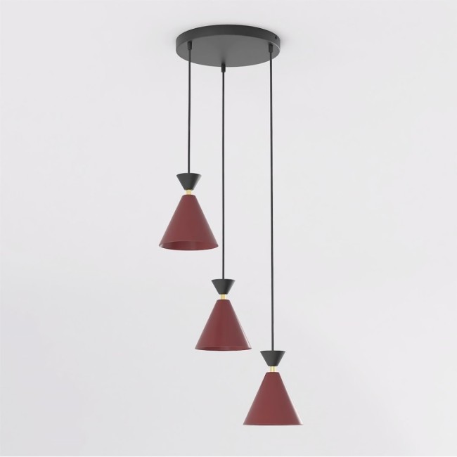 Verusa II Garnet Ceiling Lamp (3 lights)