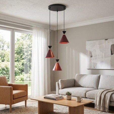 Verusa II Garnet Ceiling Lamp (3 lights)