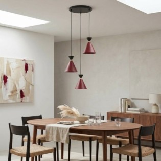Verusa II Garnet Ceiling Lamp (3 lights)