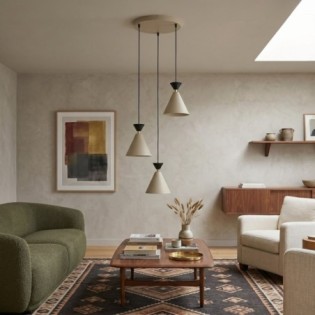 Verusa II Beige Ceiling Lamp (3 lights)