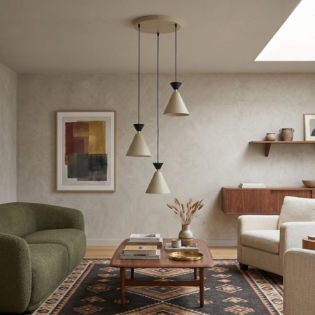 Verusa II Beige Ceiling Lamp (3 lights)