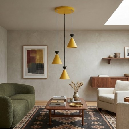 Verusa II Orange Ceiling Lamp (3 lights)