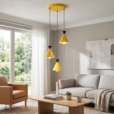 Verusa II Orange Ceiling Lamp (3 lights)