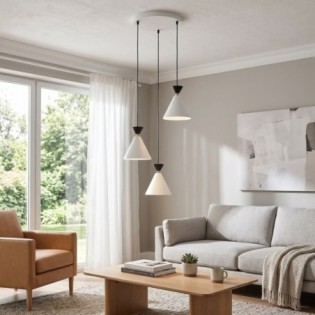 Verusa II White Ceiling Lamp (3 lights)