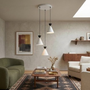 Verusa II White Ceiling Lamp (3 lights)
