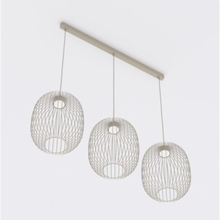 Praca Beige Ceiling Lamp (3 lights)