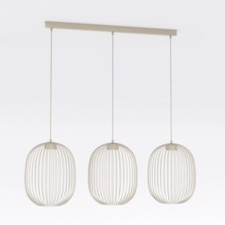 Praca Beige Ceiling Lamp (3 lights)