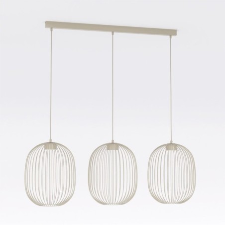 Praca Beige Ceiling Lamp (3 lights)