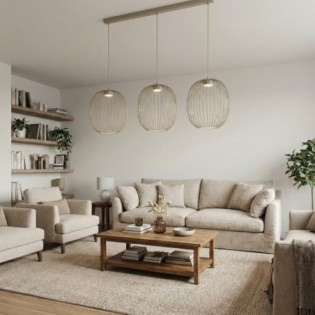 Praca Beige Ceiling Lamp (3...