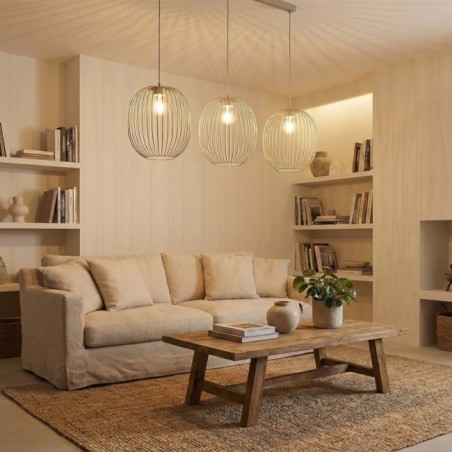 Praca Beige Ceiling Lamp (3 lights)