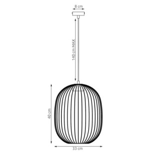 Praca Black Ceiling Lamp