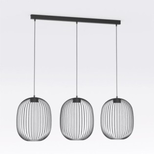 Praca Black Ceiling Lamp (3 lights)