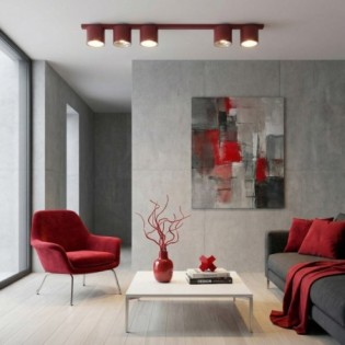 Asteria Ceiling Bar Garnet (5 lights)
