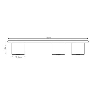 Asteria Beige Ceiling Bar (3 Lights)