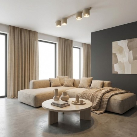 Asteria Beige Ceiling Bar (4 lights)
