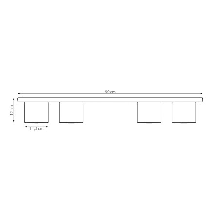 Asteria Beige Ceiling Bar (4 lights)