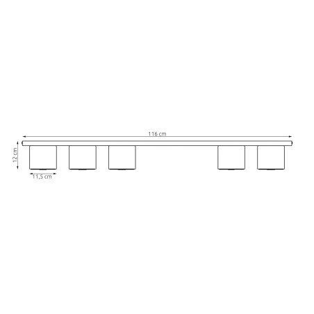Asteria Beige Ceiling Bar (5 lights)