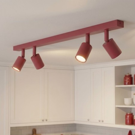 Nestos Burgundy Ceiling Bar (4 lights)