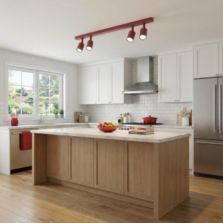 Nestos Burgundy Ceiling Bar (4 lights)