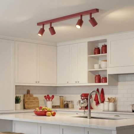Nestos Burgundy Ceiling Bar (4 lights)