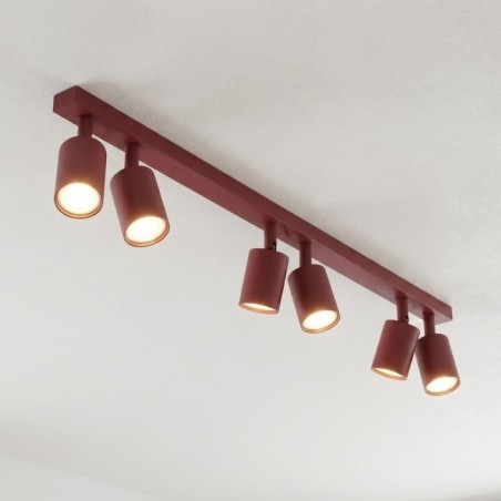 Nestos Burgundy Ceiling Bar (6 lights)
