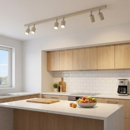 Nestos Beige Ceiling Bar (6 lights)