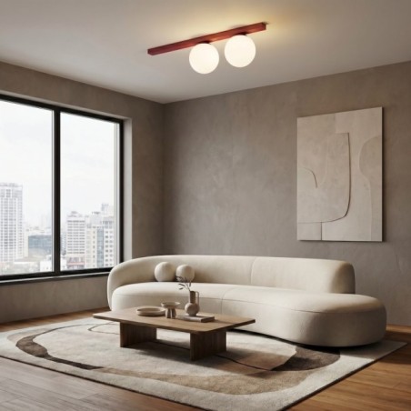 Ereni Granate Opal Ceiling Bar (2 lights)