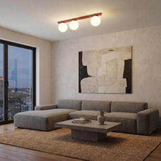 Ereni Granate Opal Ceiling Bar (3 lights)