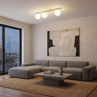 Ereni Moca Opal Ceiling Bar (3 lights)