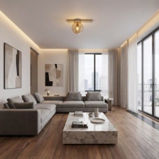Ereni Moca Amber Ceiling Light