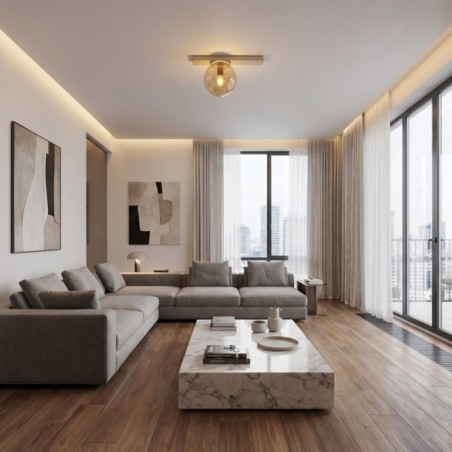 Ereni Moca Amber Ceiling Light