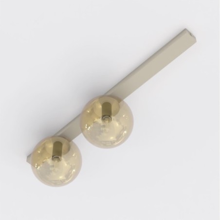 Ereni Moca Amber Ceiling Bar (2 lights)