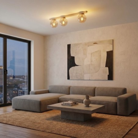 Ereni Moca Amber Ceiling Bar (3 lights)